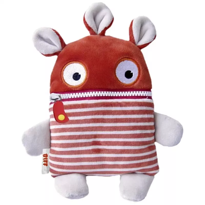 Sorgenfresser Biff, pliušinis žaislas raudonas/baltas, 28 cm