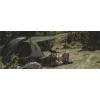Tunelinis palapinė easy camp Pasvik 4 — 4 asmenims, kietas karkasas, 3 m atsparus vandeniui apdangalas, aliuminio stiebai, tamsiai žalia, 2350×4050×1200 mm