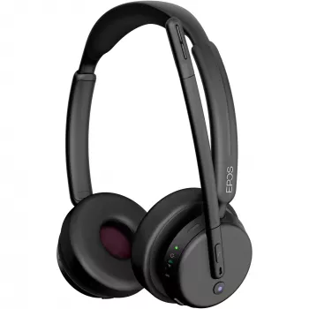 Epos Impact 500, Binaurales (beidseitiges)-Headset, Bluetooth ANC, MS Teams zertifiziert, incl. USB-C Dongle mit USB-A-Adapter
