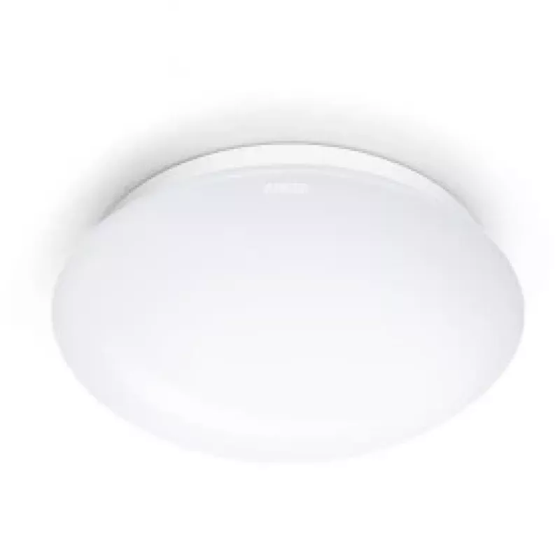 Lubinis šviestuvas Steinel RS 16 L, E27 lizdas, 100 W, baltas, apvalus, Ø 27,5 cm, aukštis 95 mm, judesio jutiklis
