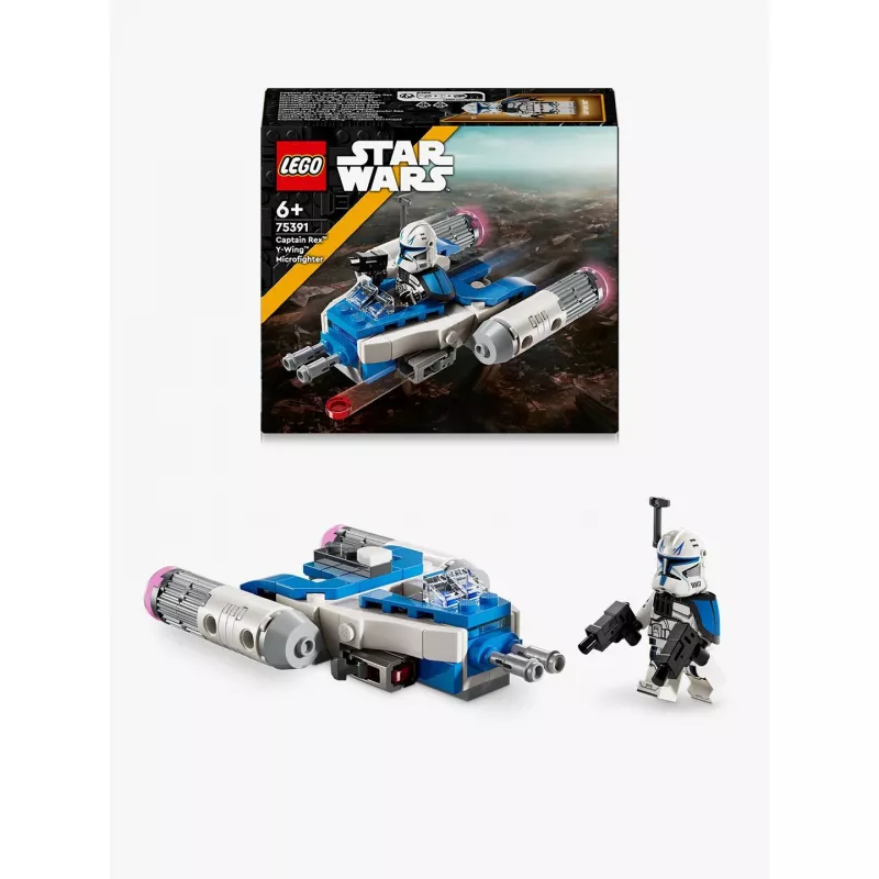 LEGO Star Wars kapitono Rekso Y-Wing mikrokovotojas – kolekcinis žaislas iš „Kloneų karų“ su minifigūrėle, skirtas 6+ metų berniukams