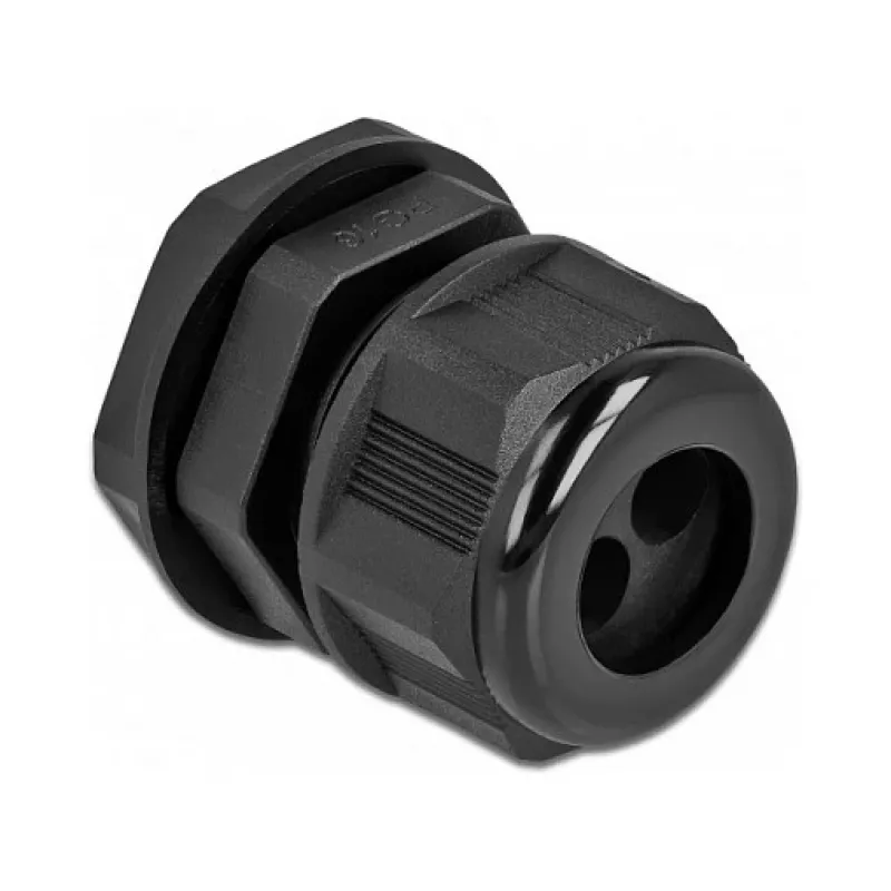 Kabelių riebokšlis DeLOCK 60369 juodas plastikinis 2 vnt.