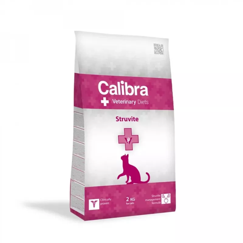 Sausas kačių maistas Calibra VD Cat Struvite 2 kg — veterinarinė dieta šlapimo takų sveikatai palaikyti, vištienos skonio, baltymai 32%, riebalai 15%