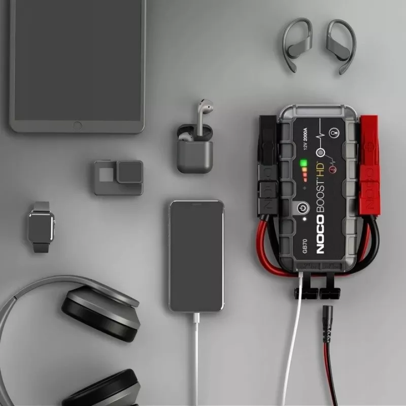 NOCO GB70 Boost 12V 2000A Jump Starter paleidimo įrenginys su integruota 12V/USB baterija