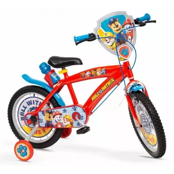 Vaikiškas dviratis Toimsa 16 colių Paw Patrol raudonas modelis 1678, 16 colių ratai, viena pavara