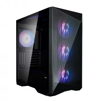 Zalman Z9 Iceberg MS Juoda ATX Mid Tower PC Case Included 4x 140 mm ARGB fan - Midi/Mini Tower - ATX