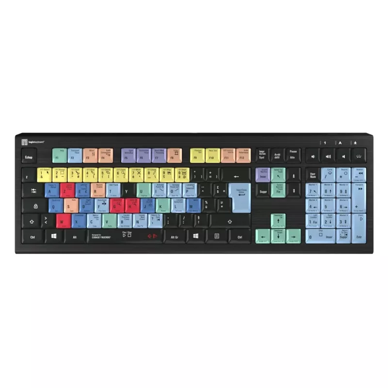 Klaviatūra Logickeyboard LKB-CBASE-A2PC-FR universali USB AZERTY prancūziška juoda