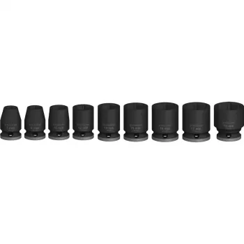Smūginių galvučių rinkinys Bosch 3/8 colio, 9 vnt., juodas, standartinis