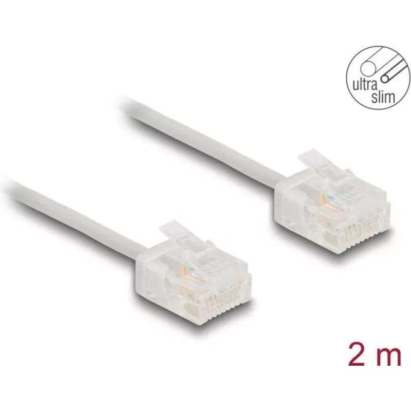 Tinklo kabelis DeLOCK RJ45 Cat.6 2 m pilkas
