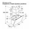 Sieninis gartraukis Bosch DWK65DK20, 590×325×690 mm, 550 m³/h, 3 greičiai, 62 dB, baltas, aliuminio riebalų filtras