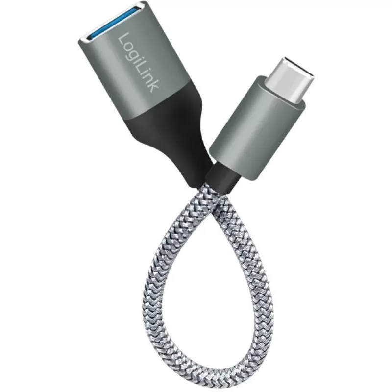 LogiLink USB 3.2 Gen1 Type-C adapteris C/M į USB-A/F OTG aliuminis 0,15 m