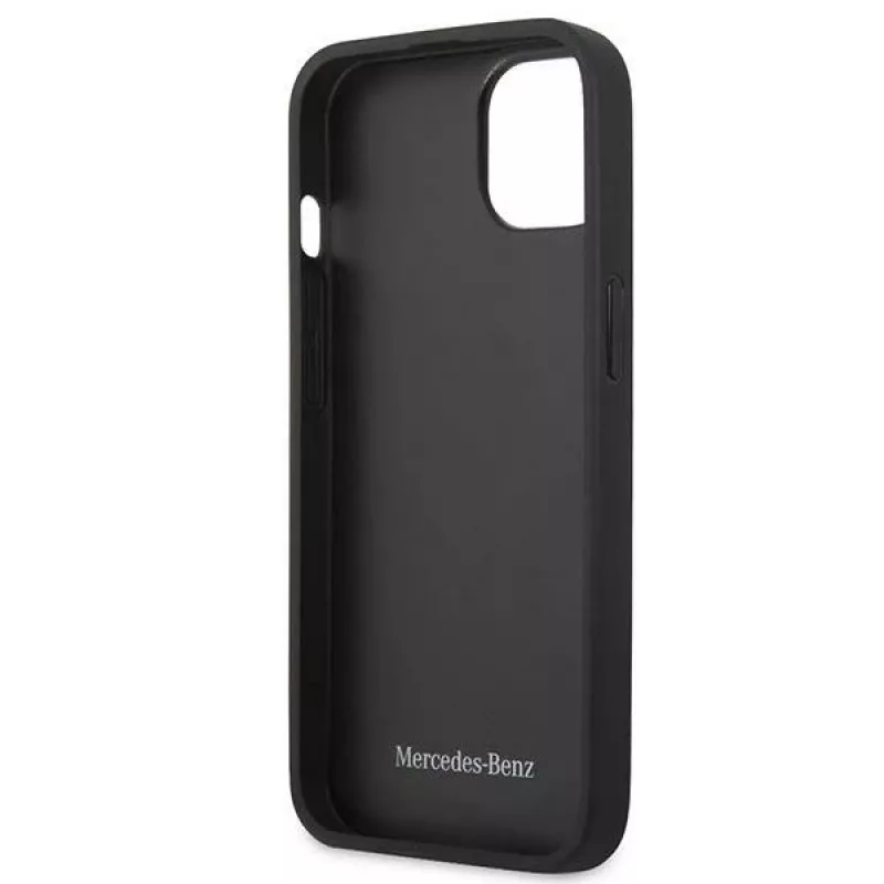 Mercedes MEHCP13SPSQRE iPhone 13 mini 5,4 Raudonas/raudonas kietas dėklas Oda Žvaigždžių raštas