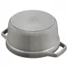 Staub 40509-312-0 puodas 5,25 l apvalus grafito spalvos, pilkas