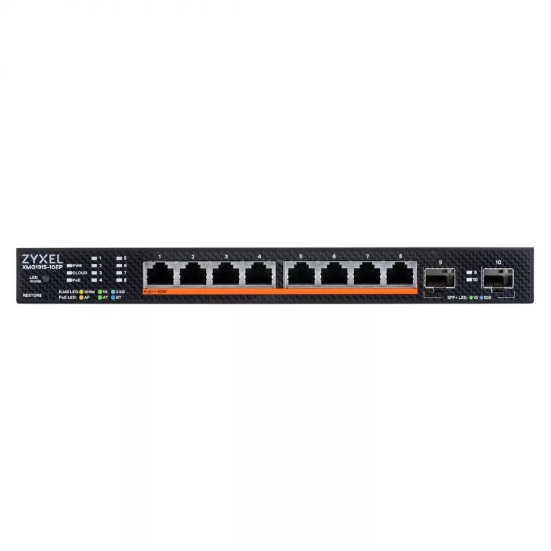 Zyxel XMG1915-10EP valdomas L2 2.5G Ethernet (100/1000/2500) Maitinimas per Ethernet (PoE)