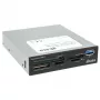 Akasa AK-ICR-27 kortelių skaitytuvas USB 3.2 Gen 1 (3.1 Gen 1) Vidinis Juoda, Pilka