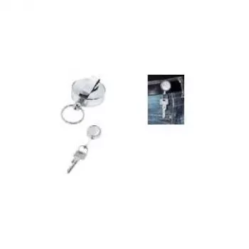 Diržo spaustukas WEDO 262 4028 metalinis chromuotas su ištraukiamu laidu