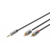 Digitus | Stereo 3,5 mm į 2 RCA skirstytuvas Y, M į M | DB-510330-018-S | 3,5 mm stereo | 2x RCA kištukas