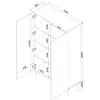 Vitrina cama meble PALAZZO BIS 1000×390×1660 mm balta matinė