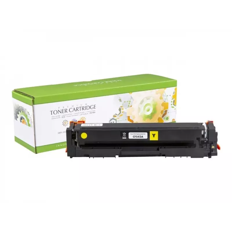 STATIC dažų kasetė, suderinama su HP CF542A geltona, suderinama, 1 300 puslapių