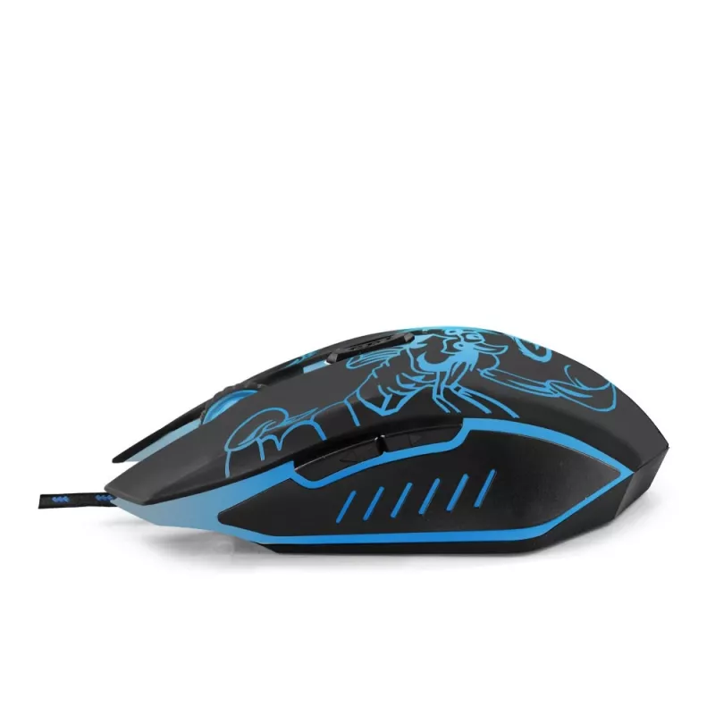 Esperanza MX203 SCORPIO - pelė - USB - mėlyna - pelė - optinė - 6 mygtukai - juoda