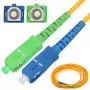 Sujungimo kabelis Extralink SC/APC - SC/UPC vienmodis G.652D, simpleksinis, 3 mm apvalkalas, 3 m