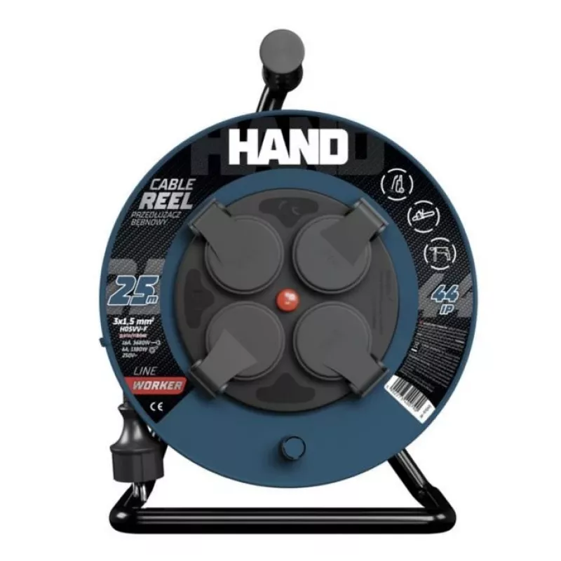 RANKINIS ILGINAMOJO LAIDO RITĖ 25m 3x1,5mm 16A / 3680W / IP44