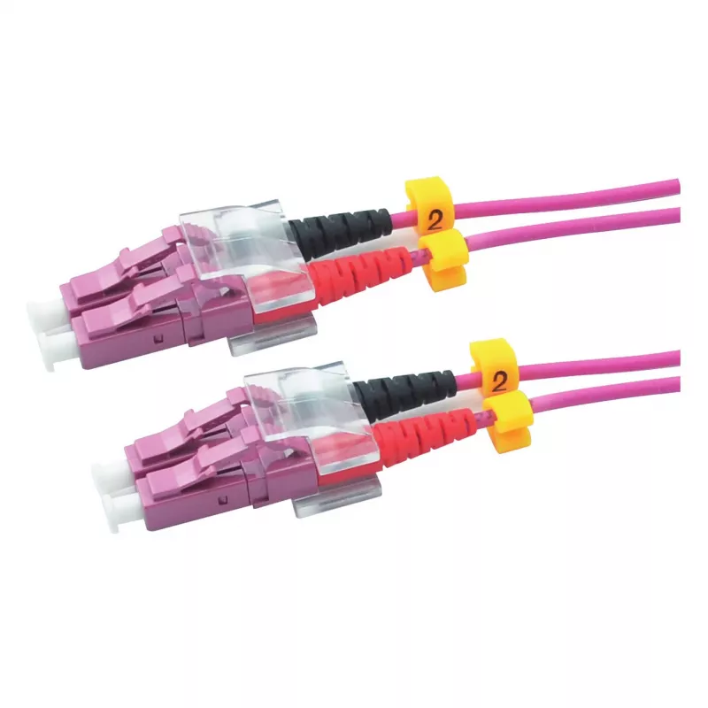 Raudona 2716-10-0020 LWL-Duplex komutacinis kabelis LC/LC 10,0m OM4 Violet