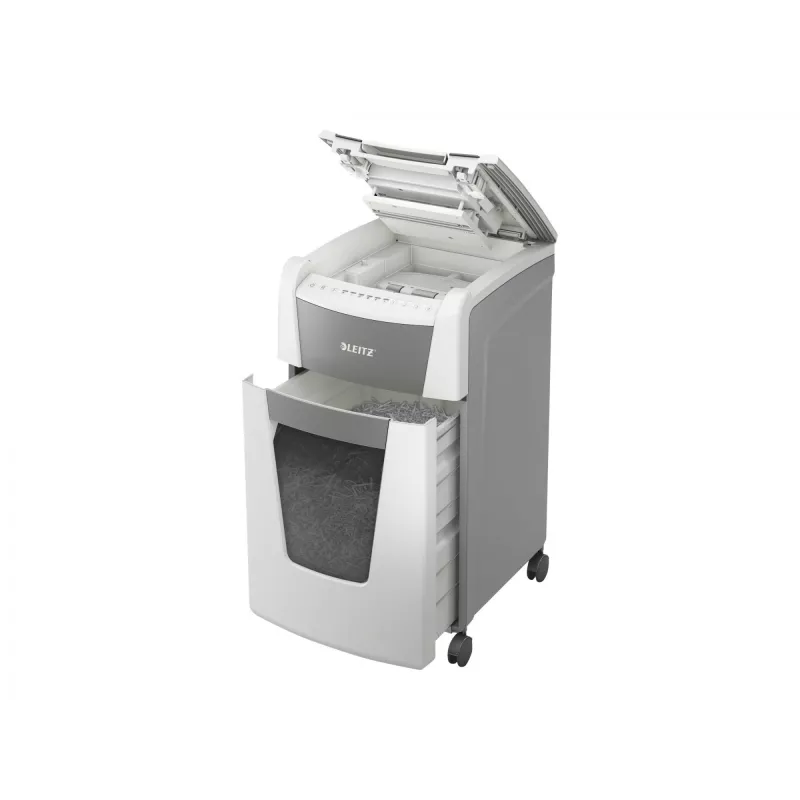 Leitz IQ Autofeed Office 300 automatinis popieriaus smulkintuvas P4, kryžminis smulkinimas, 22 cm, 4 x 30 mm, 60 l, 500 lapų, 55 dB
