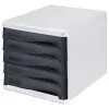 helit Schubladenbox schwarz DIN A4 mit 5 Schubladen (H6129998)