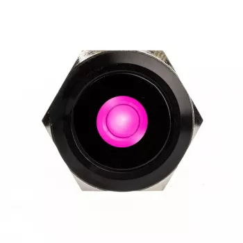 DimasTech vandalams atsparus mygtukas 25mm Juodaline Dot RGB (PD224)