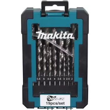 Grąžtų rinkinys Makita D-78352 HSS-GS, 19 vienetų greitaeigio plieno spiraliniai grąžtai