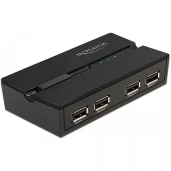 DELOCK 11494 kompiuterių duomenų jungiklis, juodas, USB Type-A Type-B, 0,48 Gbit/s