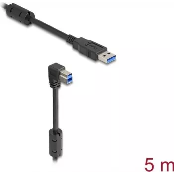 DeLOCK USB laidas Type-A kištukas į Type-B kištukas 90° žemyn kampuotas 5 m