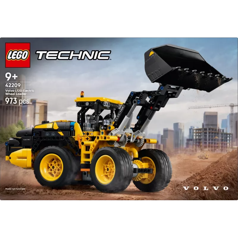 Konstruktorius „LEGO Technic Volvo L120“ elektrinis ratinis krautuvas, modelis 42209, 973 dalių, nuo 9 metų, 140×110×350 mm