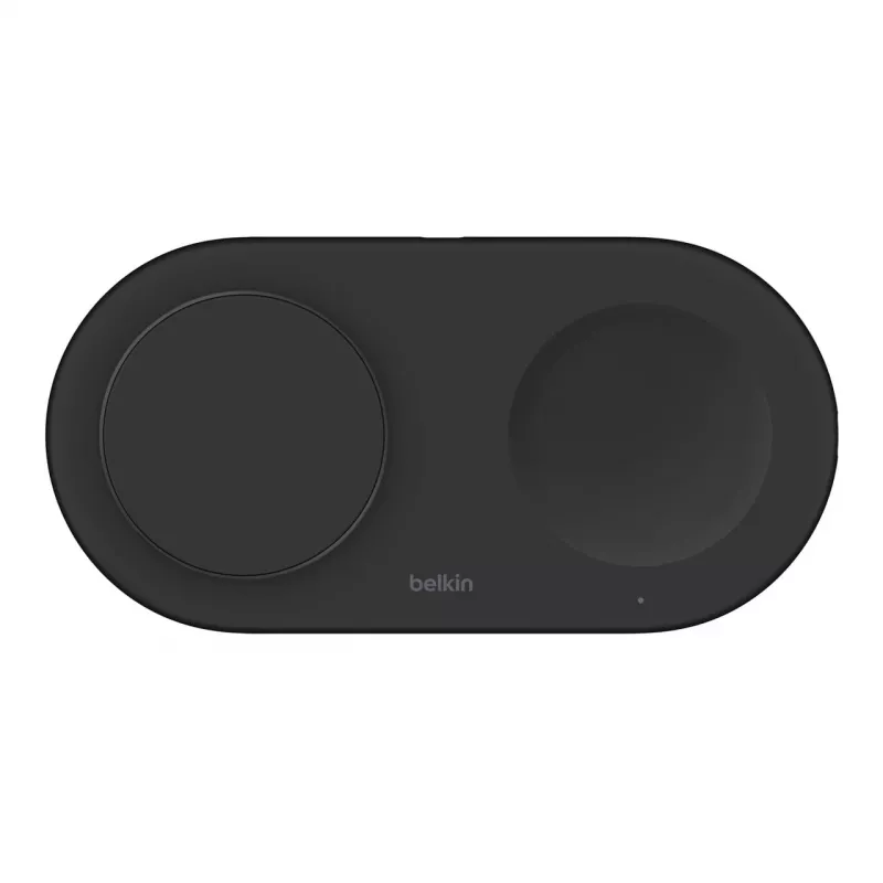 Belkin WIZ021VFBK – belaidis 2-in-1 įkrovimo kilimėlis su Qi2 technologija 15 W, juodas