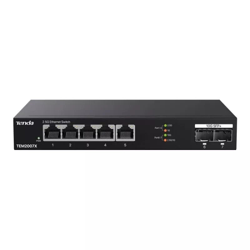 Tenda TEM2007X tinklo komutatorius 2.5G Ethernet 5 prievadai