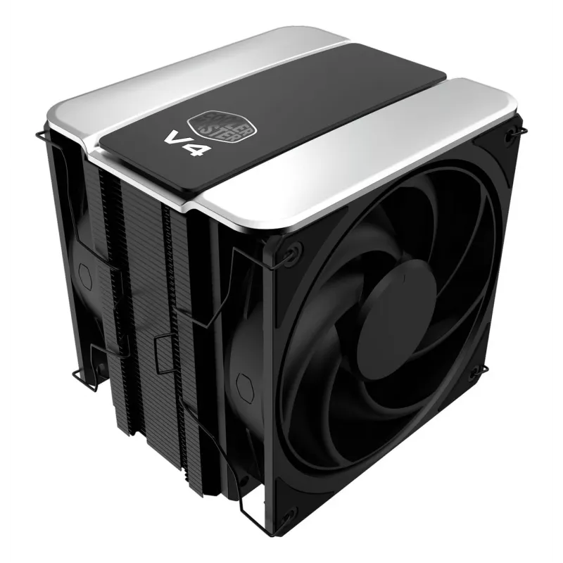Procesoriaus oro aušintuvas Cooler Master V4 Alpha 3DHP, 120 mm ventiliatorius, LGA1700/AM5 suderinamas, juodas