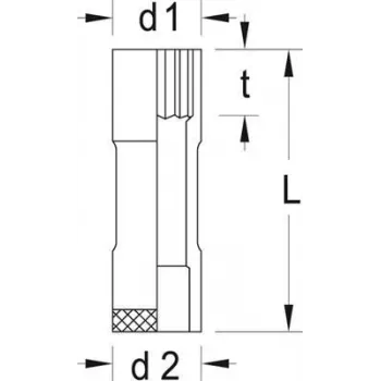 Smūginė galvutė Gedore 6140330 Gylis 80 mm Aukštis 45 mm Svoris 133 g