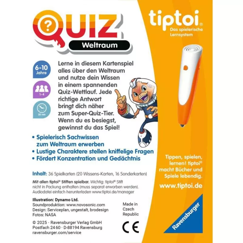 tiptoi Quiz Space, viktorinos žaidimas