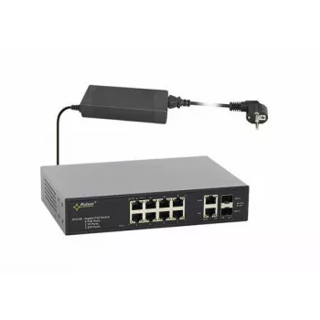 Pramoninis PoE komutatorius TP-LINK SFG108 — 12 prievadų PoE, 802.3af/at palaikymas