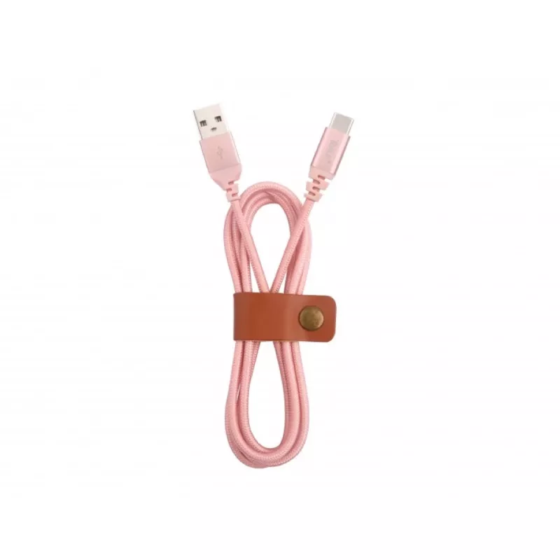 USB laidas Tellur TLL155281 USB 2.0 1 m USB A USB C rožinis auksas