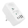 Maitinimo skirstytuvas MACLEAN MCE249 F/W — 2x maitinimo lizdai (16A + 6A) ir 4x USB (2x A, 2x C PD 20W)