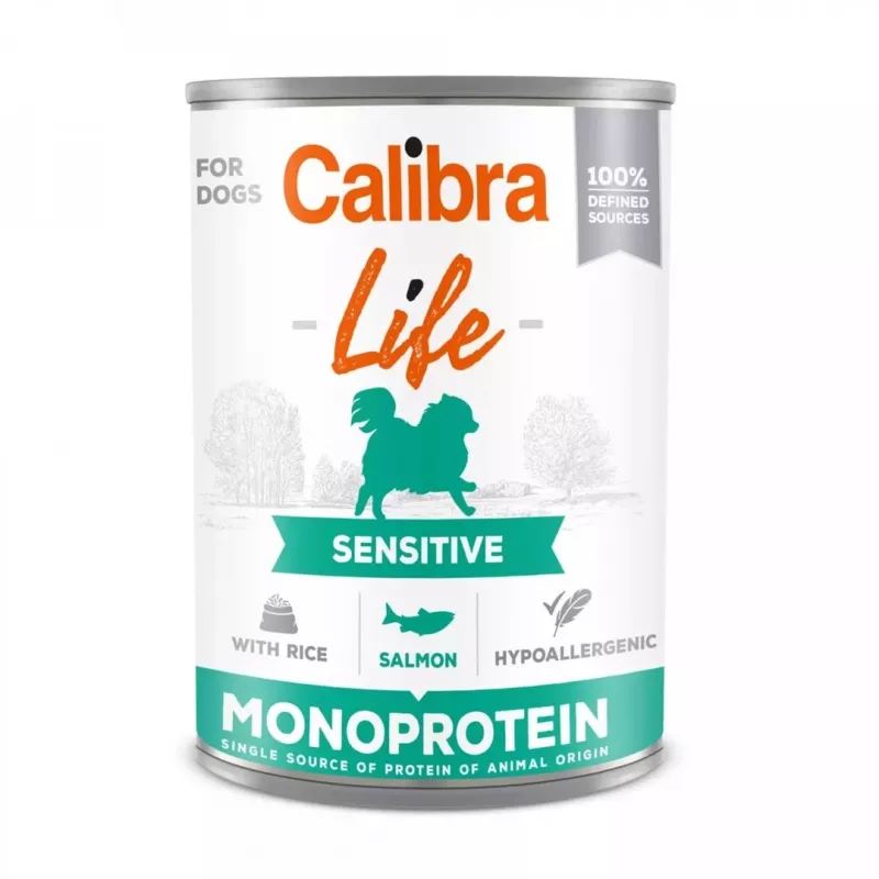 CALIBRA Life Sensitive Salmon with rice - drėgnas šunų maistas - 400g