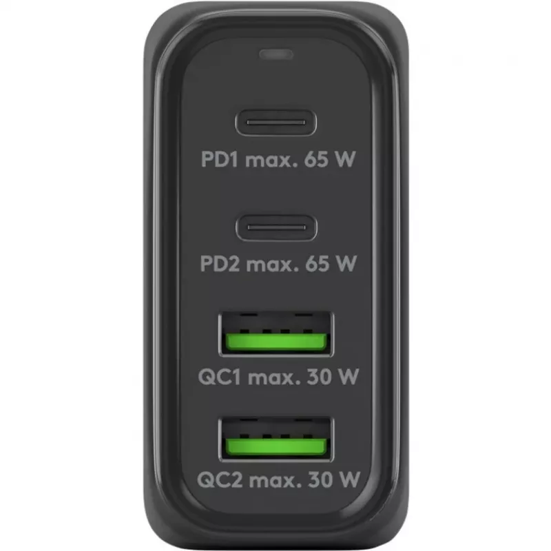 Goobay 64817 Įkroviklis mobiliesiems įrenginiams, ausinėms - išmaniesiems telefonams - planšetėms Juodas AC Greitas įkrovimas Vidaus (64817)