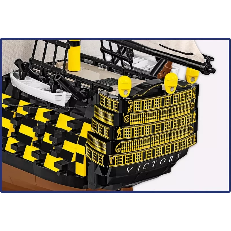 „Cobi“ konstravimo rinkinys „HMS Victory“ — 2 517 detalių, detalizuotas istorinio burlaivio modelis