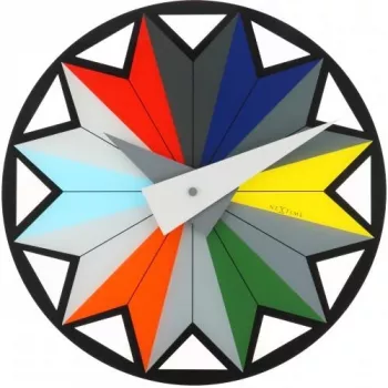 NeXtime klok 8163 Circus, Ø43 cm, Sieninis, Juoda / Įvairiaspalvė