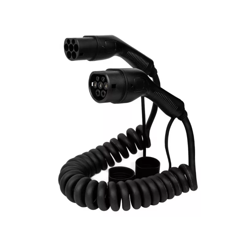 Įkrovimo kabelis DEFENZO SPIRO AC11 5 m USB Type-C greitas įkrovimas, Type 2 transporto priemonės jungtis, 11 kW, IP55