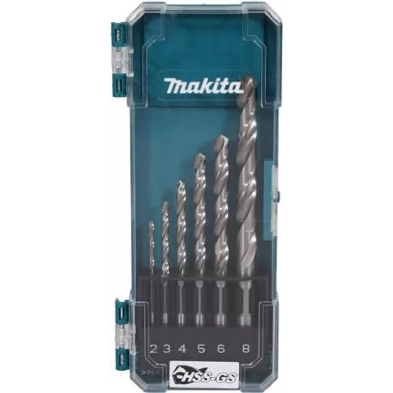 makita D-78346 HSS-GS metalo grąžtų rinkinys, 6 vnt. (D-78346)