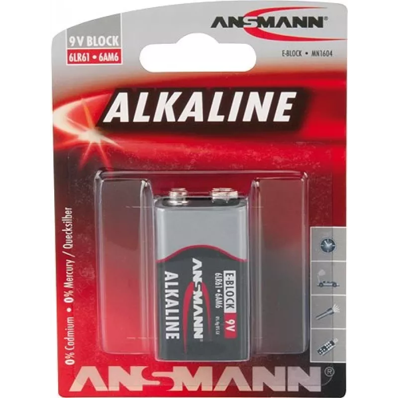 Baterija Ansmann 9V E-Block šarminė