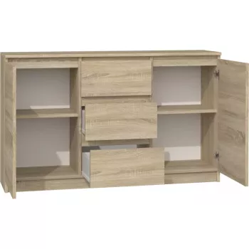 Topeshop KOMODA 2D3S DĄB SONOMA komoda